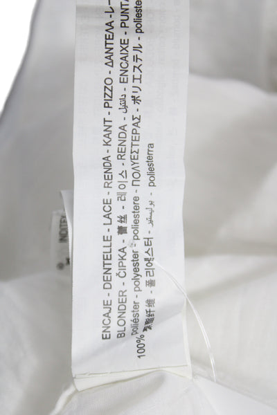 Zara Women White Boho Midi Skirt Polyester Size XS