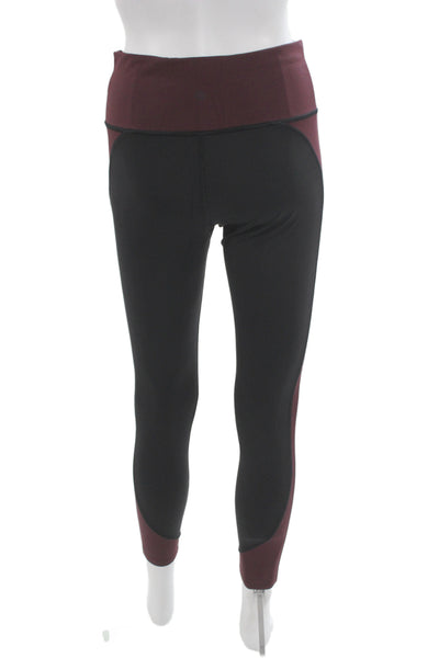 Athleta Women Black Ankle Nylon Colorblock Leggings Size S
