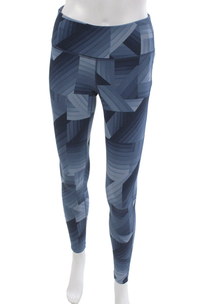 Athleta Womens Ankle Geometric Leggings Blue Size S