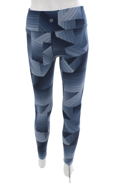 Athleta Womens Ankle Geometric Leggings Blue Size S