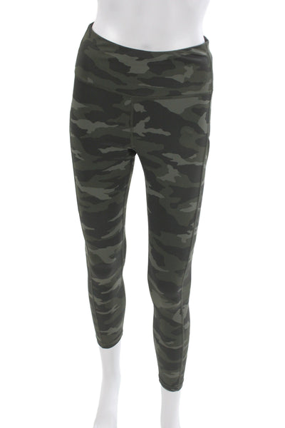 Athleta Womens Green Camo Ankle Leggings Polyester Blend Size S