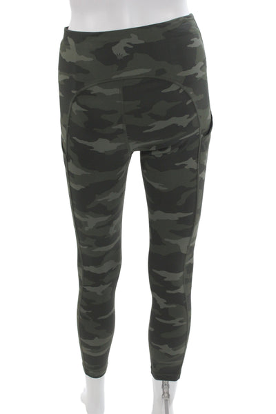 Athleta Womens Green Camo Ankle Leggings Polyester Blend Size S
