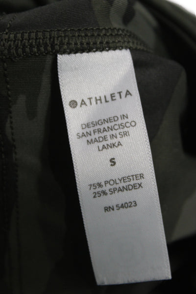 Athleta Womens Green Camo Ankle Leggings Polyester Blend Size S