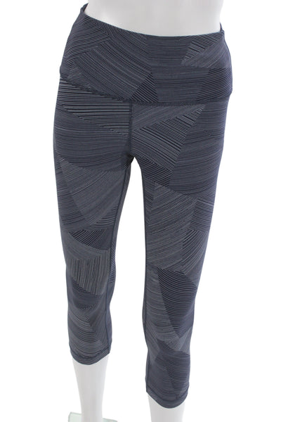 Lululemon Womens Blue Geometric Capri Leggings Size 4