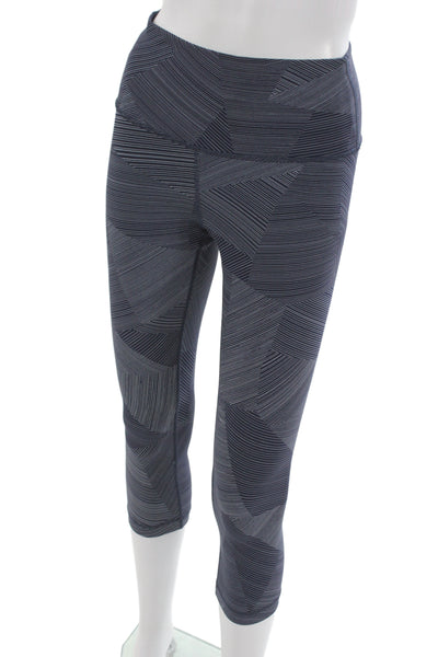 Lululemon Womens Blue Geometric Capri Leggings Size 4
