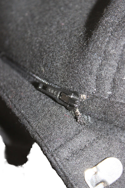 Banana Republic Womens Dress Pants Black Recycled Wool Blend Zip Size 4