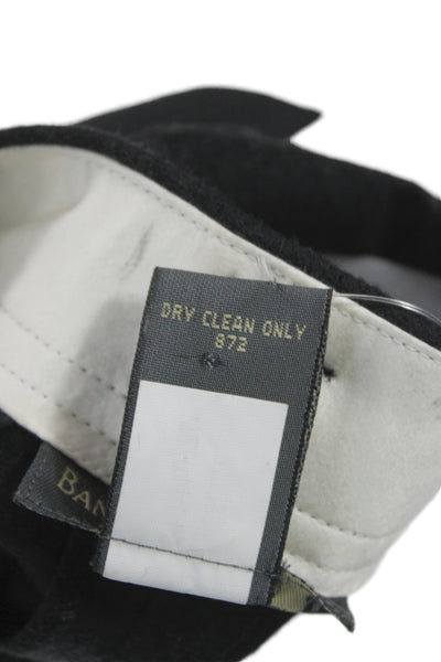 Banana Republic Womens Dress Pants Black Recycled Wool Blend Zip Size 4