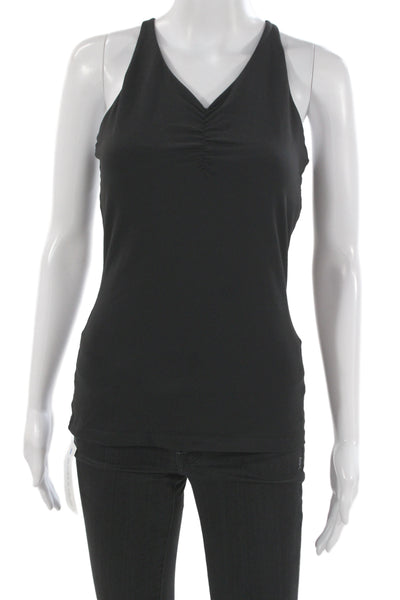prAna Women Basic V-Neck Black Tank Sleeveless Athleisure Size S