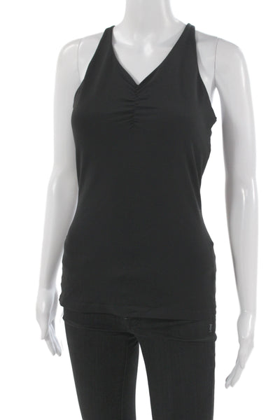 prAna Women Basic V-Neck Black Tank Sleeveless Athleisure Size S
