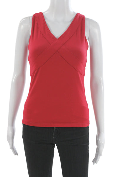 Lululemon Women Basic V-Neck Tank Red Athletic Size 4