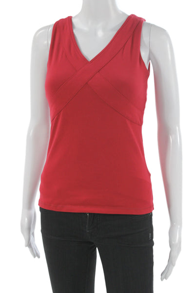 Lululemon Women Basic V-Neck Tank Red Athletic Size 4