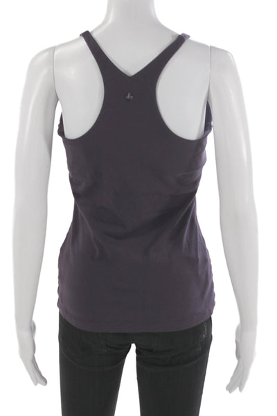 prAna Womens Purple V-Neck Camisole Cotton Spandex Butterfly Size M