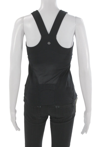 Lululemon Women Halter Tank Black Sleeveless Stretch Size 4