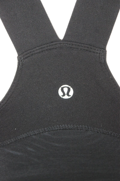 Lululemon Women Halter Tank Black Sleeveless Stretch Size 4