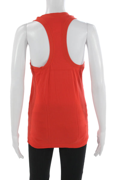 Athleta Women Orange Basic Sleeveless Tank Scoop Neck Nylon Size S