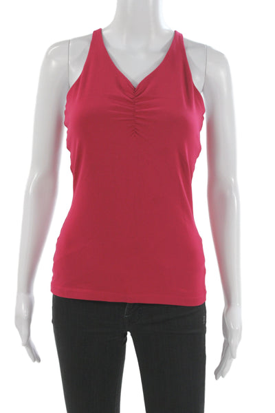 prAna Womens Basic V Neck Sleeveless Red Activewear Tank Size S