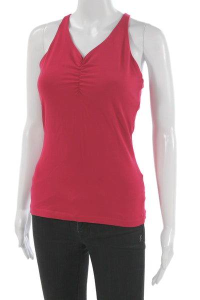 prAna Womens Basic V Neck Sleeveless Red Activewear Tank Size S