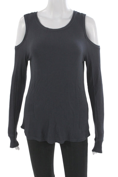 Sanctuary Women Gray Tunic Long Sleeve Round Neck Modal Pullover Size S