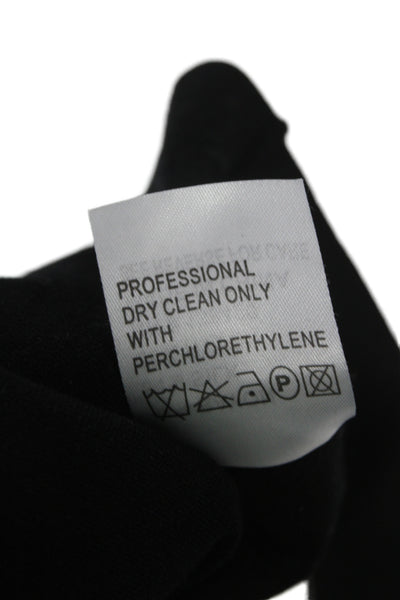 ETC Womens Black Rayon Geometric Crew Neck Pullover Sweater Long Sleeve Size S
