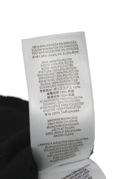 Michael Michael Kors Womens Halter Sleeveless Tunic Blouse Black Rayon Size M