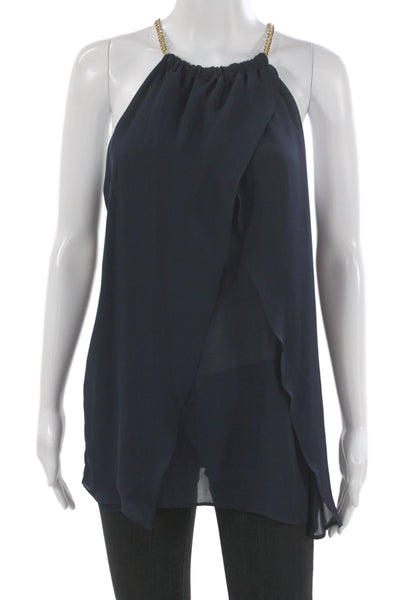 Michael Michael Kors Womens Blue Halter Tunic Sleeveless Size 6