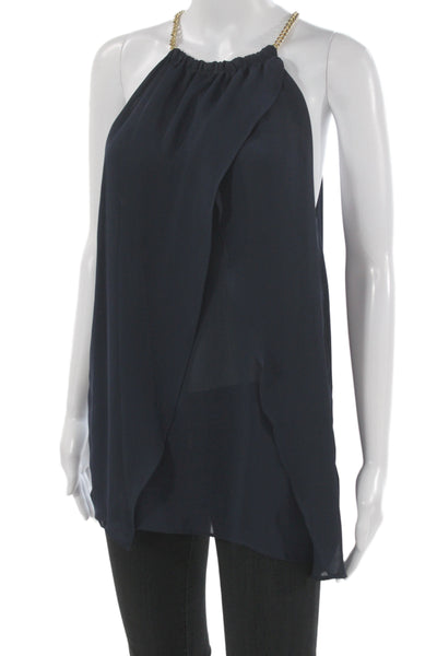 Michael Michael Kors Womens Blue Halter Tunic Sleeveless Size 6