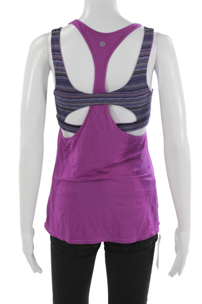 Lululemon Women Basic Sleeveless Scoop Neck Purple Tank Size 4