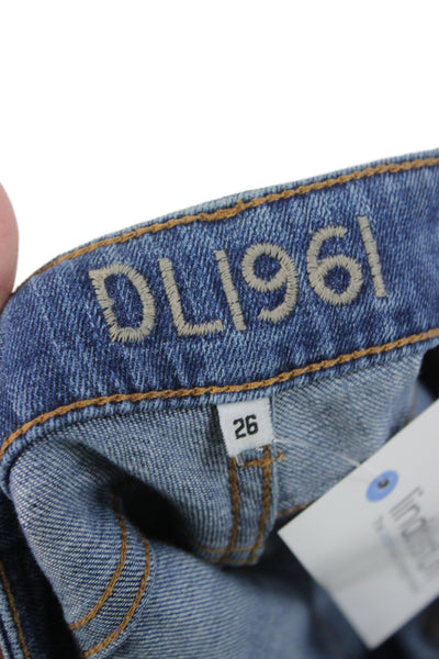 DL1961 Women Skinny Jeans Blue Mid Rise Button Size 26