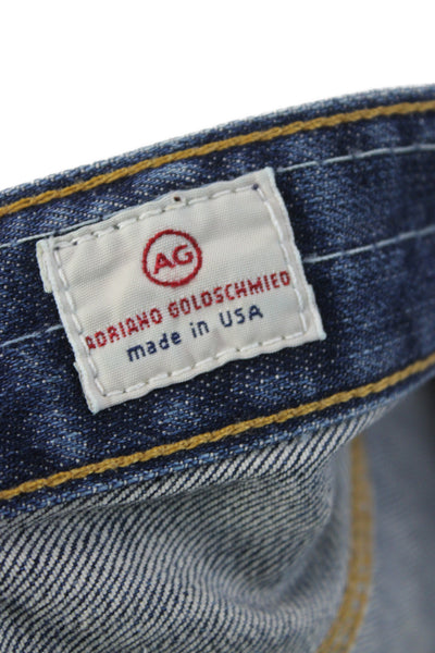 AG Adriano Goldschmied Women Cut-Off Denim Shorts Blue Distressed Size 25