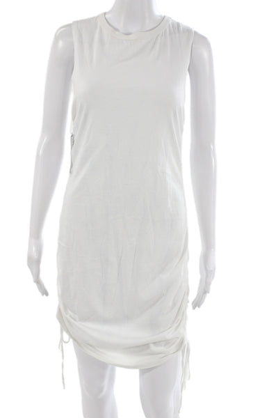 Cotton Citizen Womens White Cotton Tank Dress Crew Neck Sleeveless Short Size M