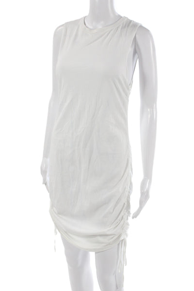 Cotton Citizen Womens White Cotton Tank Dress Crew Neck Sleeveless Short Size M