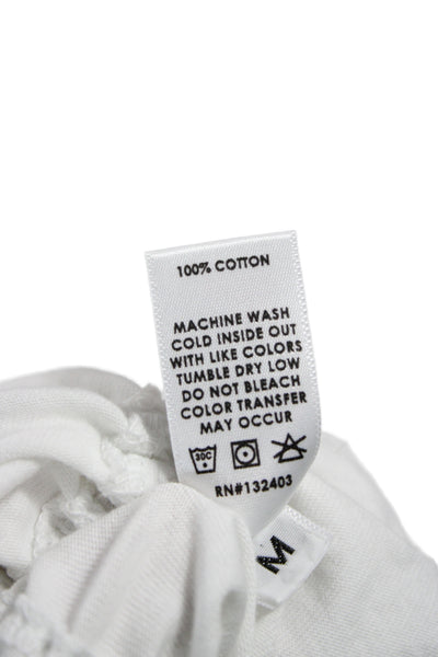 Cotton Citizen Womens White Cotton Tank Dress Crew Neck Sleeveless Short Size M