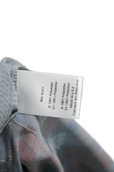 Clover Canyon Women Multicolor Plaid Sleeveless Tunic Tank Round Neck Size XS