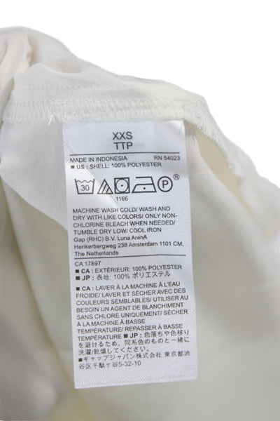 Banana Republic Women White High Neck Sleeveless Blouse Petite Size 2XS