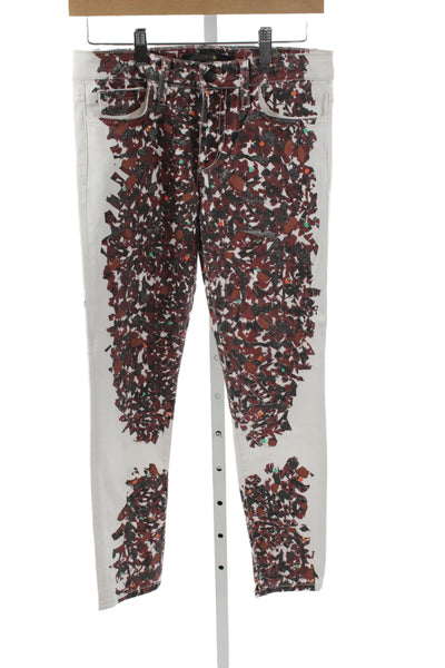 Joes Womens Multicolor Skinny Cotton Geometric Jeans Mid Rise Size 25