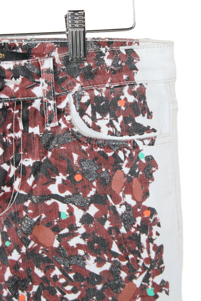 Joes Womens Multicolor Skinny Cotton Geometric Jeans Mid Rise Size 25