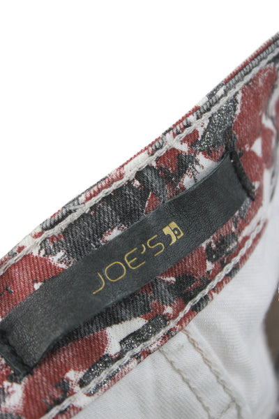 Joes Womens Multicolor Skinny Cotton Geometric Jeans Mid Rise Size 25