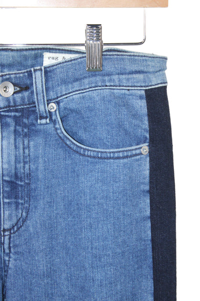Rag & Bone Women Skinny Mid-Rise Blue Cotton Jeans Size 26