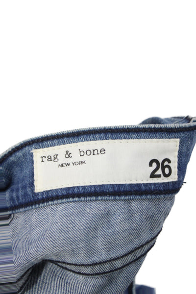 Rag & Bone Women Skinny Mid-Rise Blue Cotton Jeans Size 26