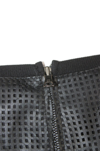 BCBGMAXAZRIA Unisex Black Geometric Shorts Designer 100% Polyurethane Size S