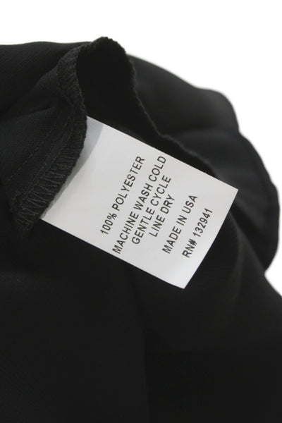 Amanda Uprichard Women Blouson Halter Mini Dress Black Sleeveless Size S