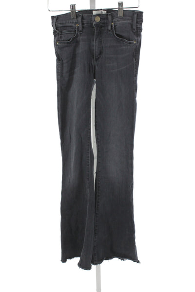 McGuire Women Flared Gray Cotton Jeans Size 25