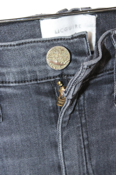 McGuire Women Flared Gray Cotton Jeans Size 25