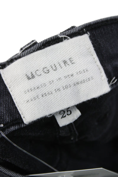 McGuire Women Flared Gray Cotton Jeans Size 25