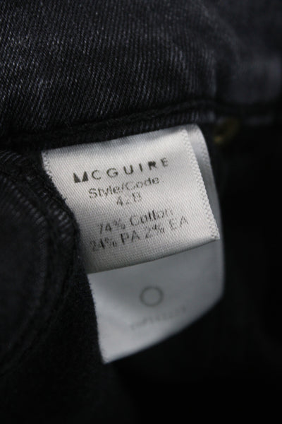 McGuire Women Flared Gray Cotton Jeans Size 25