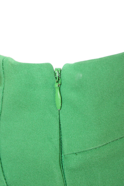 Zara Women Chino Shorts Green Zip Closure Size XS