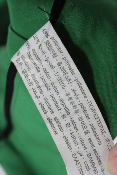 Zara Women Chino Shorts Green Zip Closure Size XS