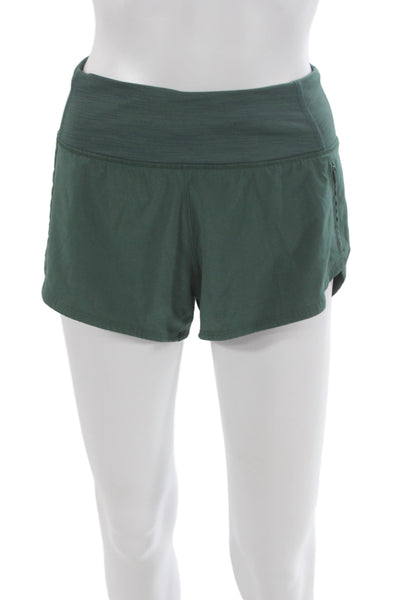 Outdoor Voices Womens Athletic Shorts Green Polyester Drawstring Size S