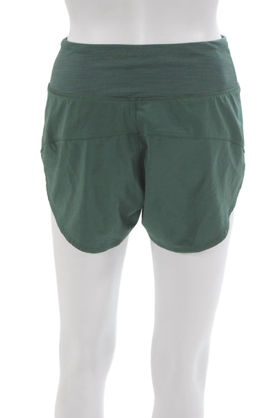 Outdoor Voices Womens Athletic Shorts Green Polyester Drawstring Size S