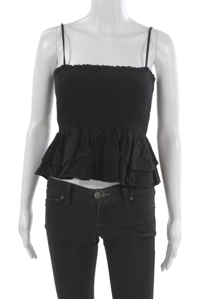 Zara Women Black Sleeveless Tank Top Casual Size S